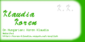klaudia koren business card